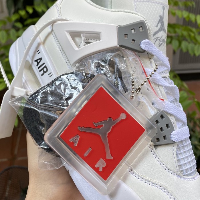 Giày air Jordan 4 trắng Full, Giày thể thao JD4 nam nữ siêu hot Fullboxbill+ tặng dây | BigBuy360 - bigbuy360.vn