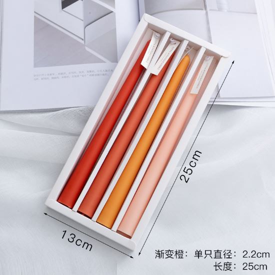 Set nến cây sáp thơm sắc màu bày bàn, trang trí nhà cửa, quán cafe