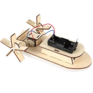 Bộ đồ chơi khoa học tự làm tàu thủy chạy dưới nước bằng gỗ - diy wood steam