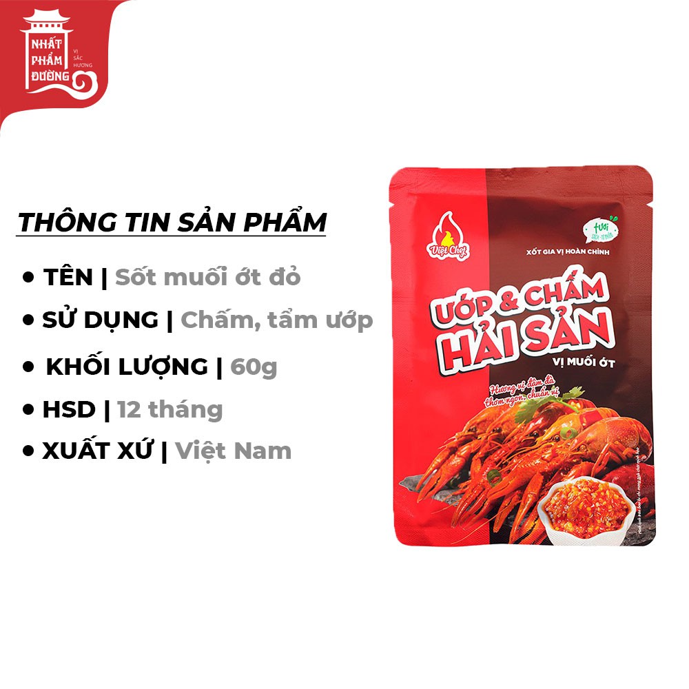 Sốt ướp thịt nướng đồ nướng Việt Chef 60g - Gia vị tẩm ướp đồ nướng tiện lợi