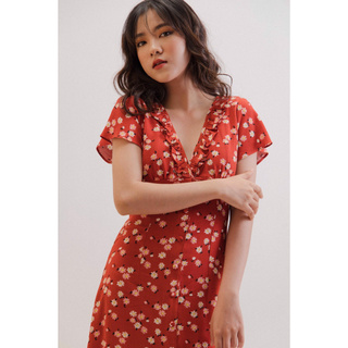 LIBÉ - Đầm dài dáng suông in hoa