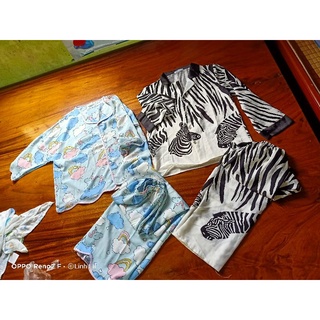 Pijama lụa tay dơi