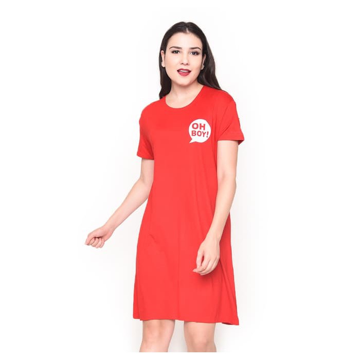 Đầm voan cổ thuyền dáng rộng phối ren thời trang mùa hè cho nữ Bw53