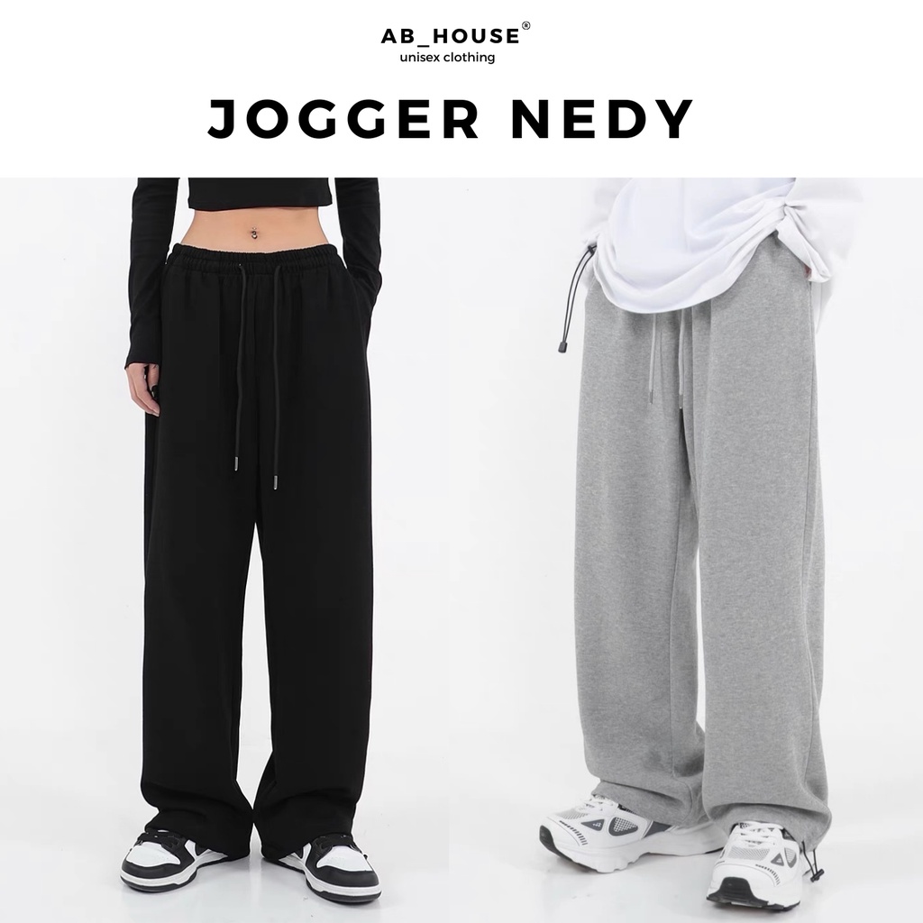 Quần jogger dây rút NEDY form rộng unisex nam nữ (Ảnh thật/Có sẵn)