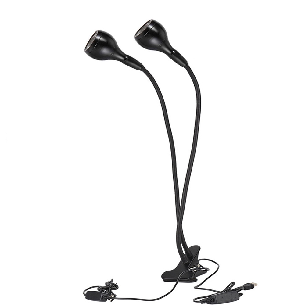 Đèn đọc sách kẹp đầu giường Loại 2 đầu LED 3W - DC 5V