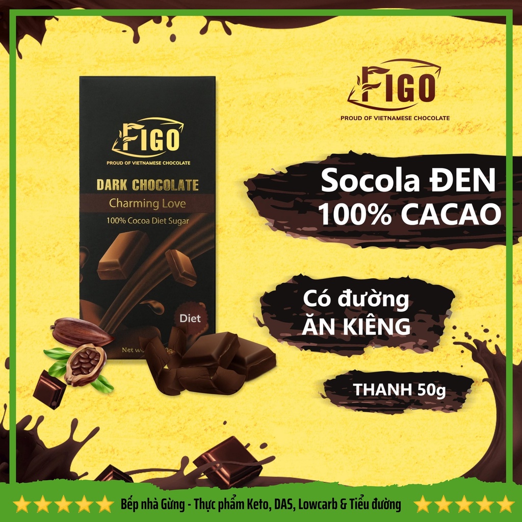 Socola ăn kiêng (Chocolate Diet) - For Keto, DAS, Lowcarb, Eatclean &amp; Tiểu đường