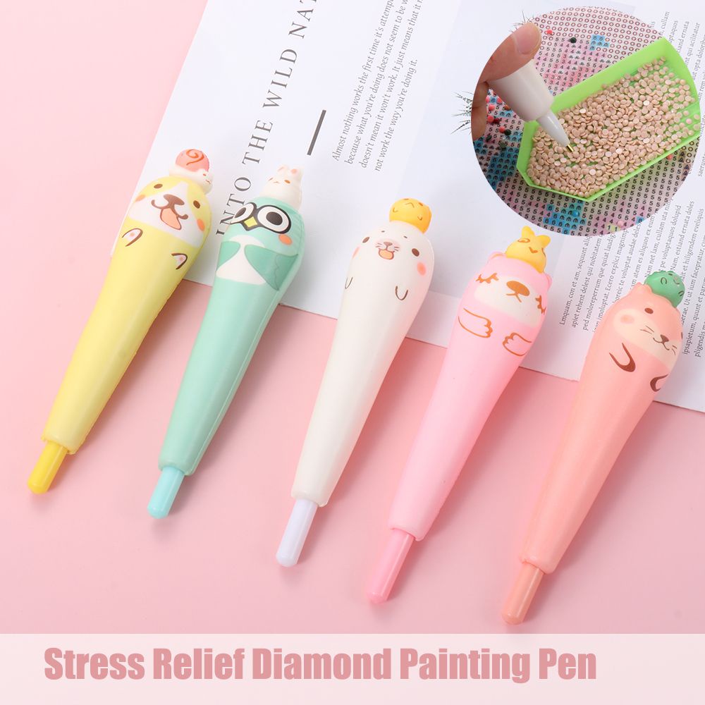 Bút Đính Đá Nhân Tạo Mềm Mại Họa Tiết Hoạt Hình 5D DIY