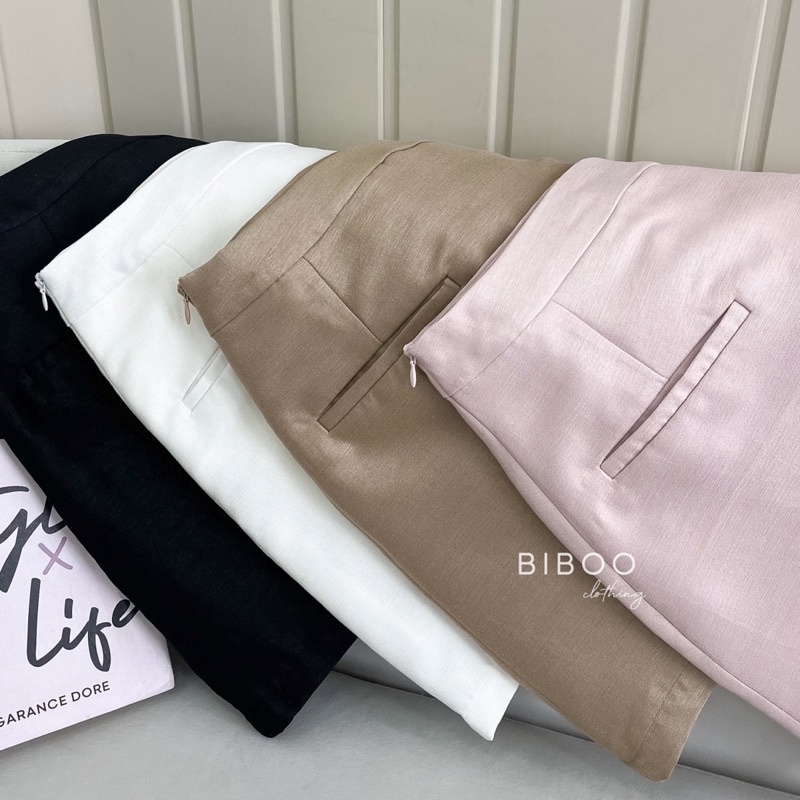 BIBOO - Chân váy ngắn chữ A túi mổ có quần trong WELT POCKET SKIRT