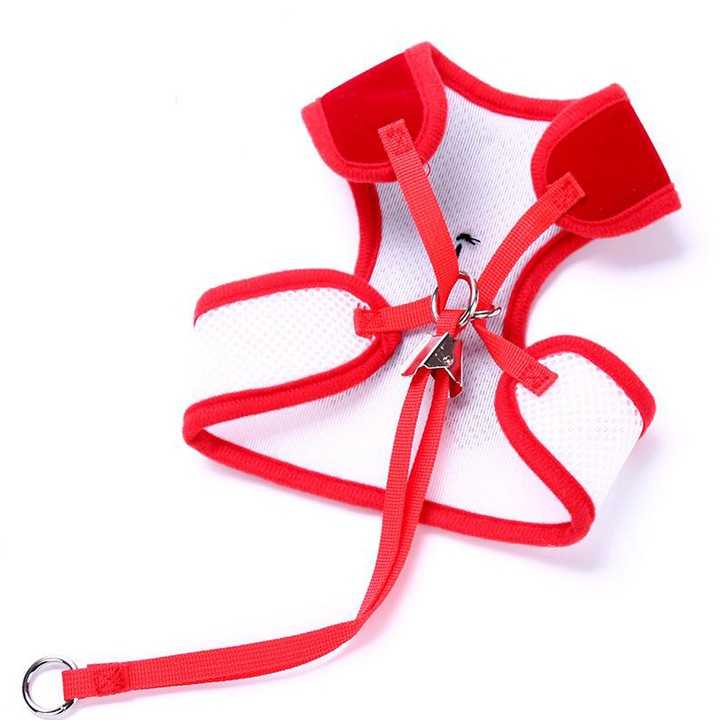 [Mã PET50K giảm Giảm 10% - Tối đa 50K đơn từ 250K] Đai/dây dắt chó mèo đi dạo kèm áo yếm có nơ dễ thương, tiện dụng