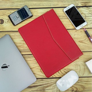 Bao da thật handmade TONI cho macbook màu đỏ!!