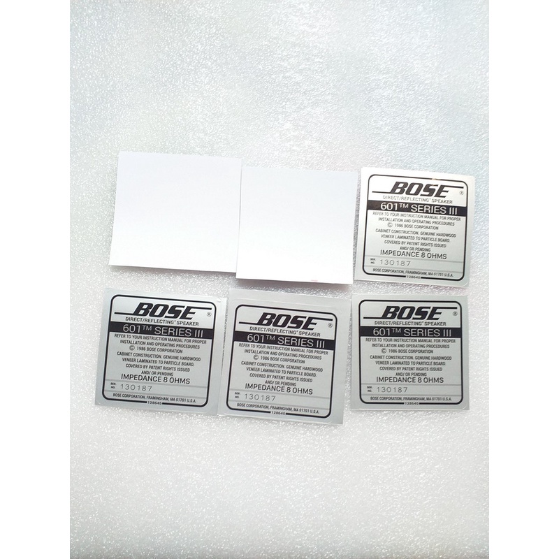 Tem Loa Bose 601 Seri III Decal Dán Mặt Sau Loa