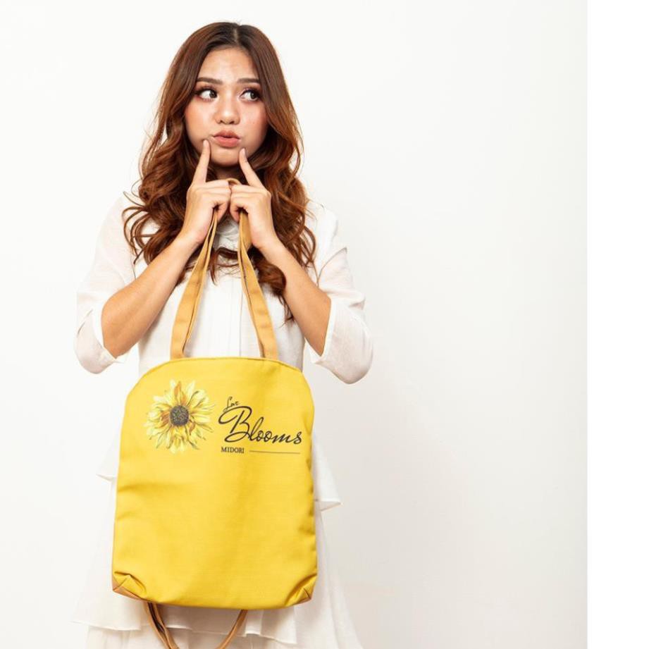 Túi tote và đeo chéo 2 trong 1 vải canvas giá rẻ shop tự chọn màu cho khách theo chương trình khuyến mãi M Midori