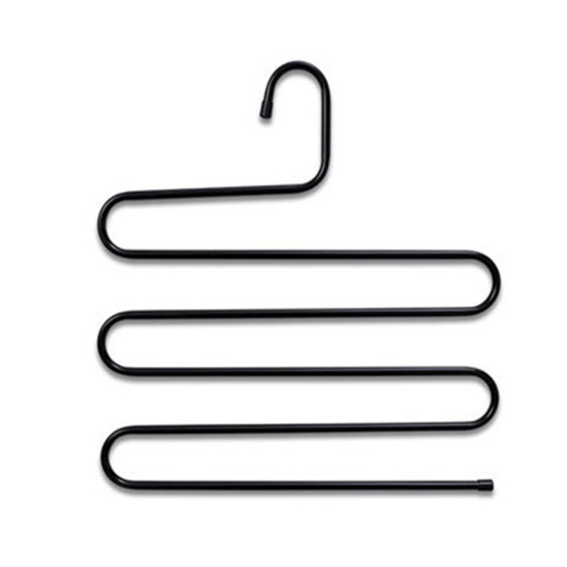 Móc Treo Quần Áo 5 Lớp Hình Chữ S Tiết Kiệm Không Gian Chống Trượt