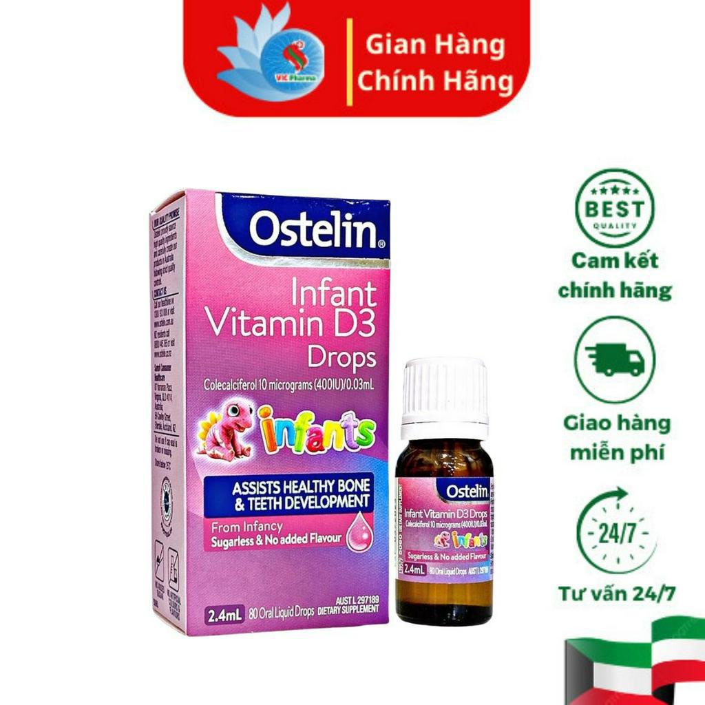Vitamin D3 dạng giọt Ostelin (Úc) cho bé - 2.4ml