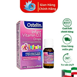 Vitamin D3 dạng giọt Ostelin cho bé - 2.4ml