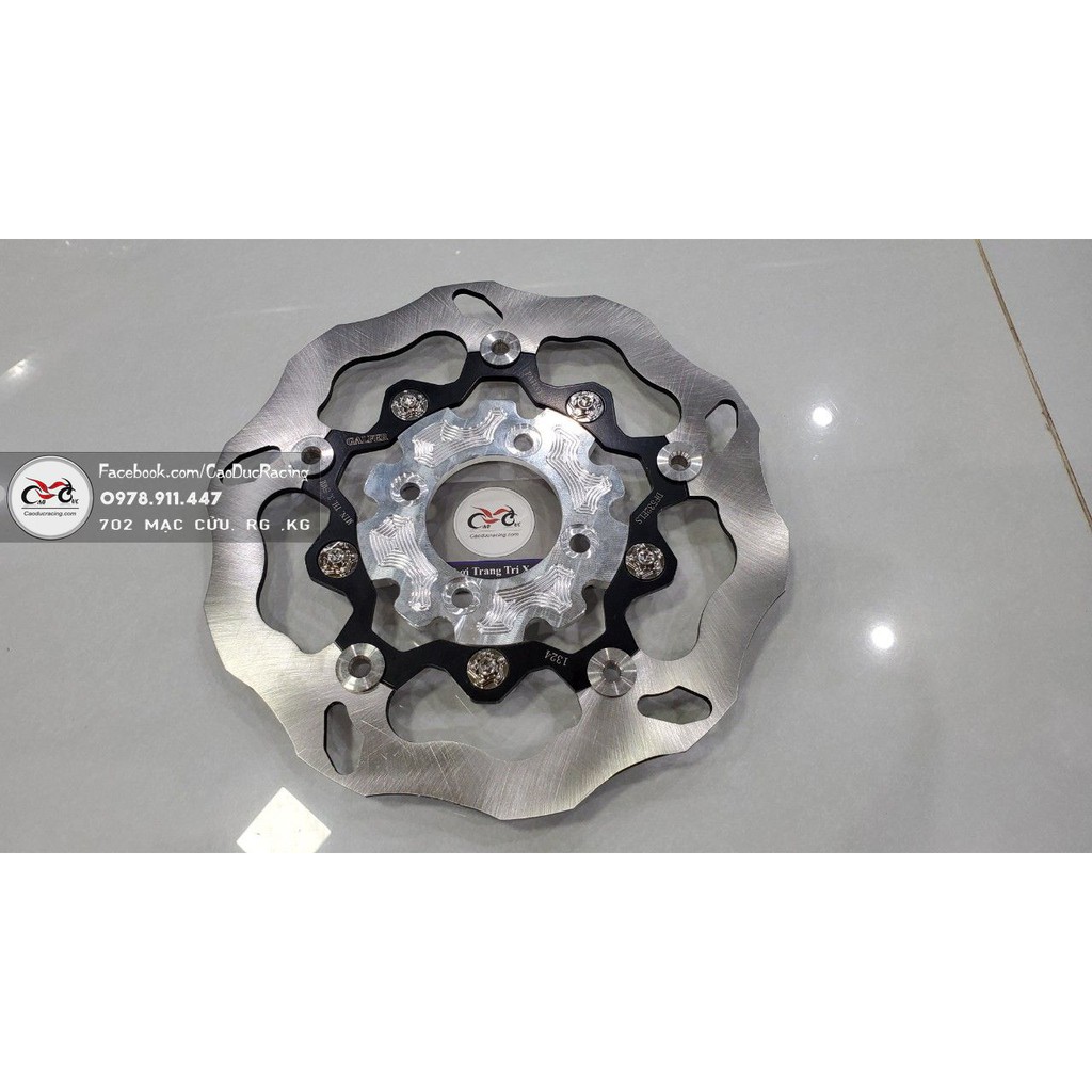 Caoduc79 Đĩa garfel lòng đen Ex150 245mm + lòng cnc 4 lỗ cho mâm 4 lỗ