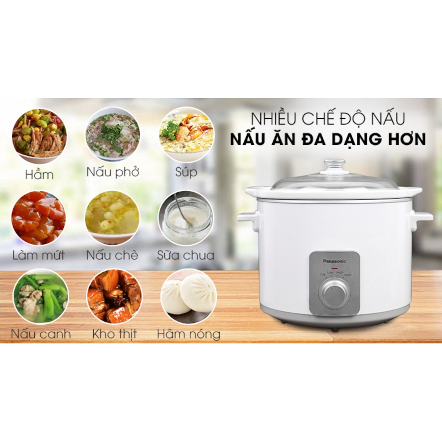 Nồi nấu chậm Panasonic 5 Lít NF-N50ASRA sản xuất Malaysia