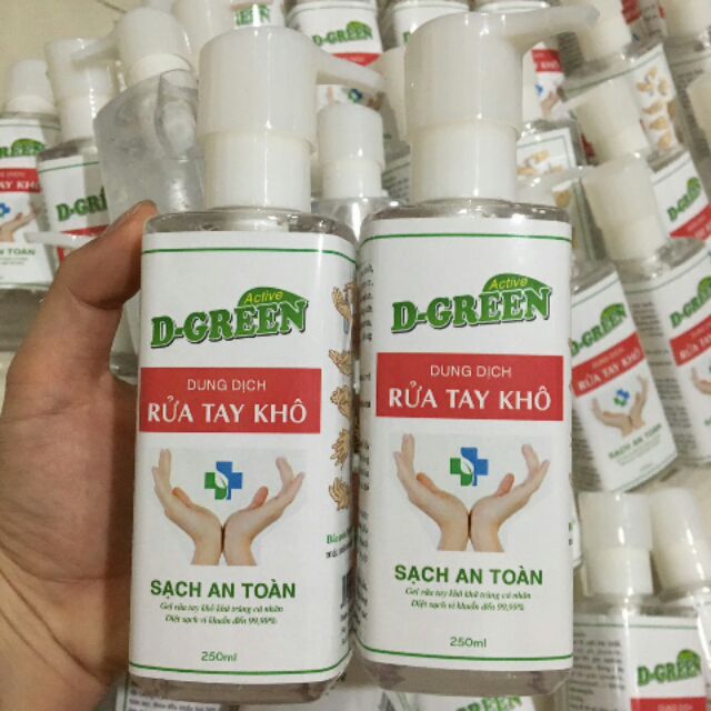 Combo 2 Chai Gel rửa tay khô D-Green (250ml) - Sạch An Toàn