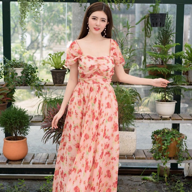 Maxi hoa hồng tay cánh tiên