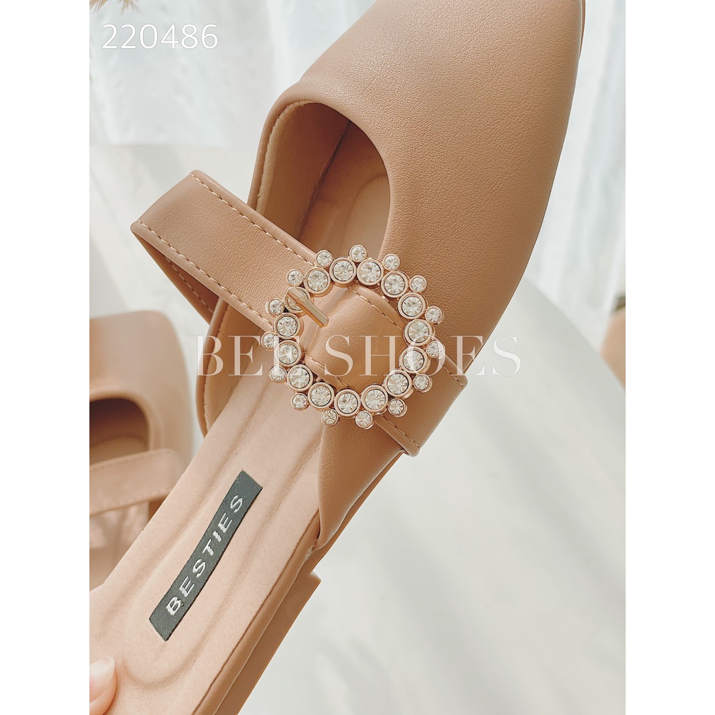 SỤC NỮ BEESHOES MŨI VUÔNG - SỤC NỮ MŨI VUÔNG ĐẾ BỆT SẴN MÀU TRẮNG - BE 220486