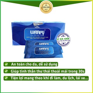 Khăn Ướt Sức Khỏe WATAPY 100% Tinh Dầu Thiên Nhiên Giúp Tỉnh Táo, Sáng Da Thích Hợp Cho Tài Xế, Văn Phòng Và Người Say