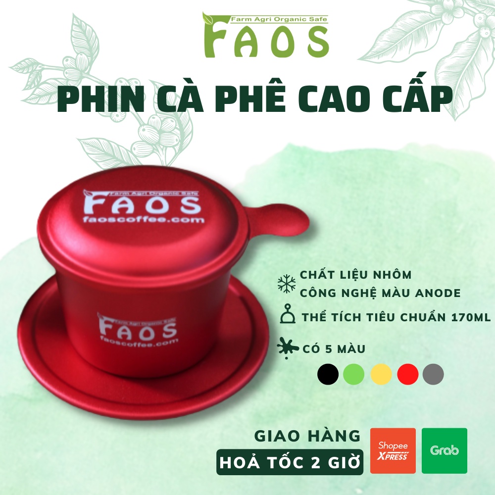 [TẶNG PHIN] 2kg Fine Robusta rang mộc thượng hạng 100% | Cafe pha phin, cafe pha máy, moka pot, staresso…|Faos Coffee