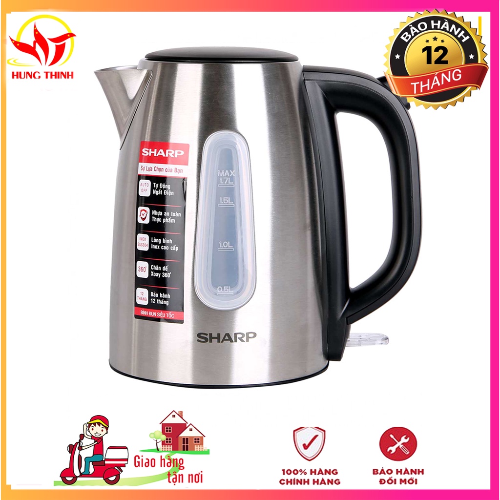 Bình Đun Siêu Tốc 1.7L SHARP - EKJ-17VSS-ST chính hãng