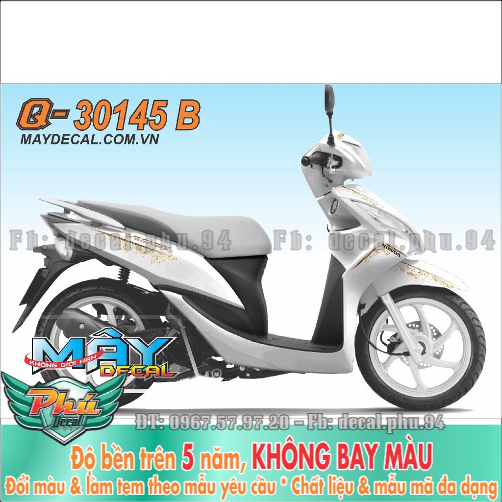 Tem Rời Visio trắng hoa văn (K)