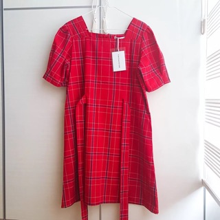 Váy vintage caro đỏ hàng order