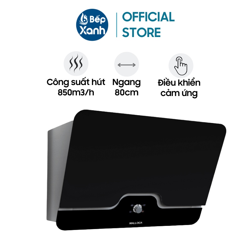 Máy Hút Mùi Áp Tường Malloca DRIVE F-152B - Công Suất Hút 850 m3/h - Ngang 80cm