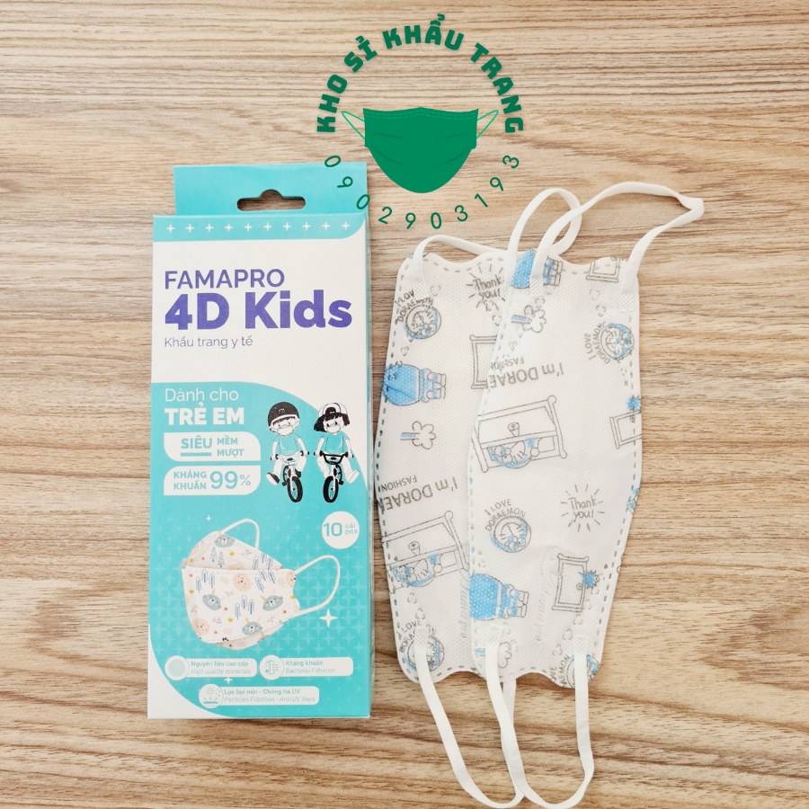 [Giá Sỉ] Khẩu trang 4D kid Famapro hộp 10 cái siêu dễ thương | BigBuy360 - bigbuy360.vn