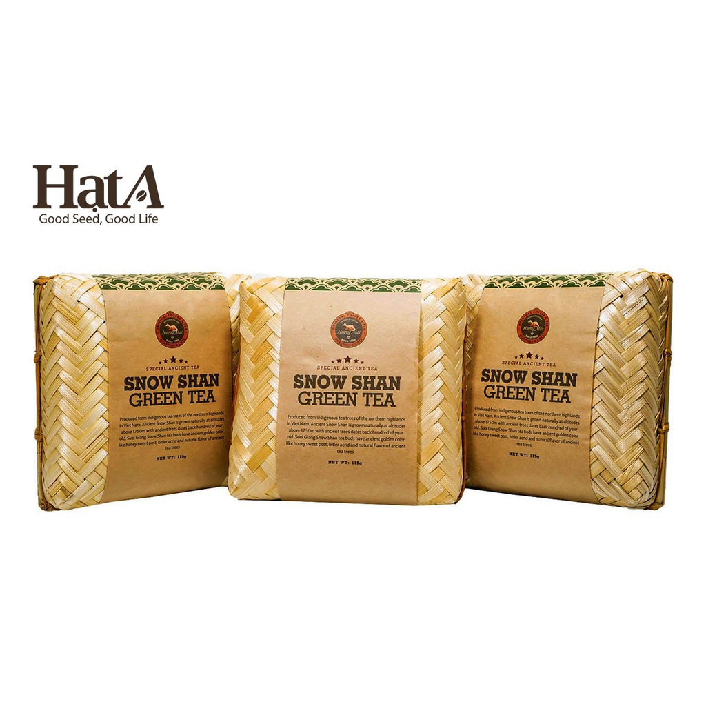 Trà shan tuyết Suối Giàng thượng hạng Hương Mai Cafe Premium Snow Shan Green Tea 100% lá trà non núi cao 115gr - đựng tr