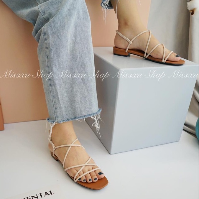 Giày sandal nữ bệt dây chéo 1,5cm thời trang MYSS - CGA38
