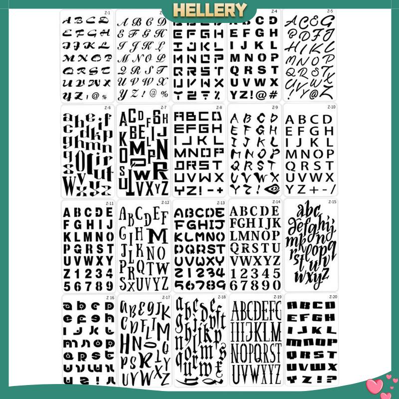 Set 20 Khuôn Chữ Cái / Số Làm Thẻ / Sổ Tay DIY