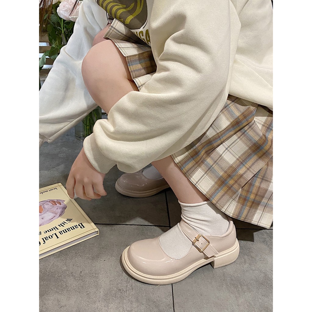 (ORDER) Giày nữ da bóng retro - U S363