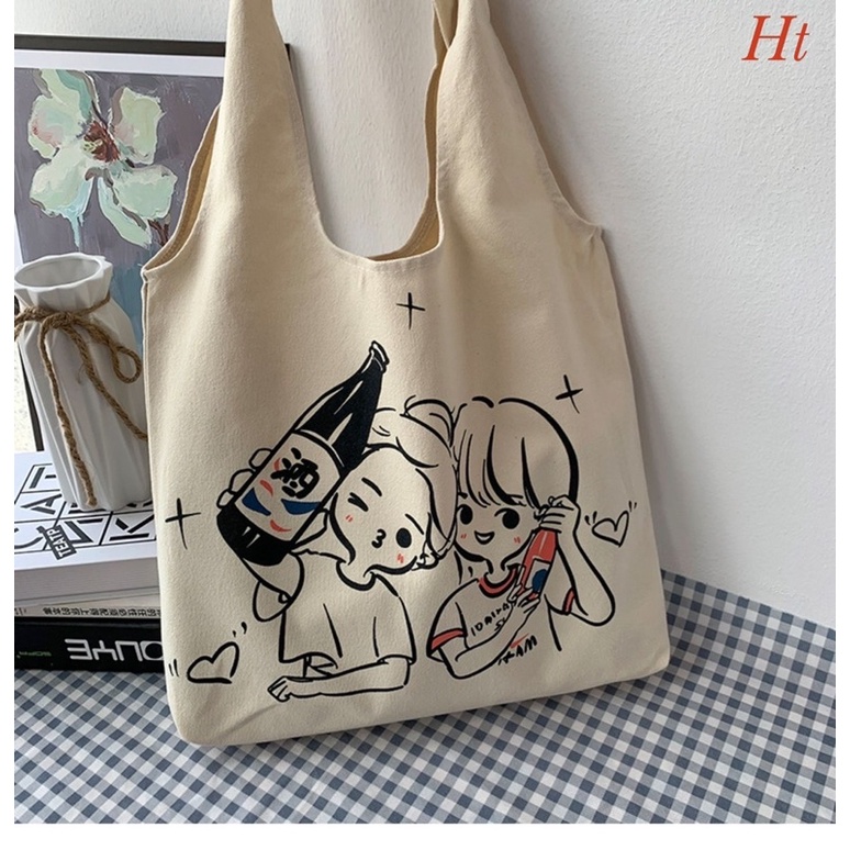 Túi quai tròn Cô gái liên hoan