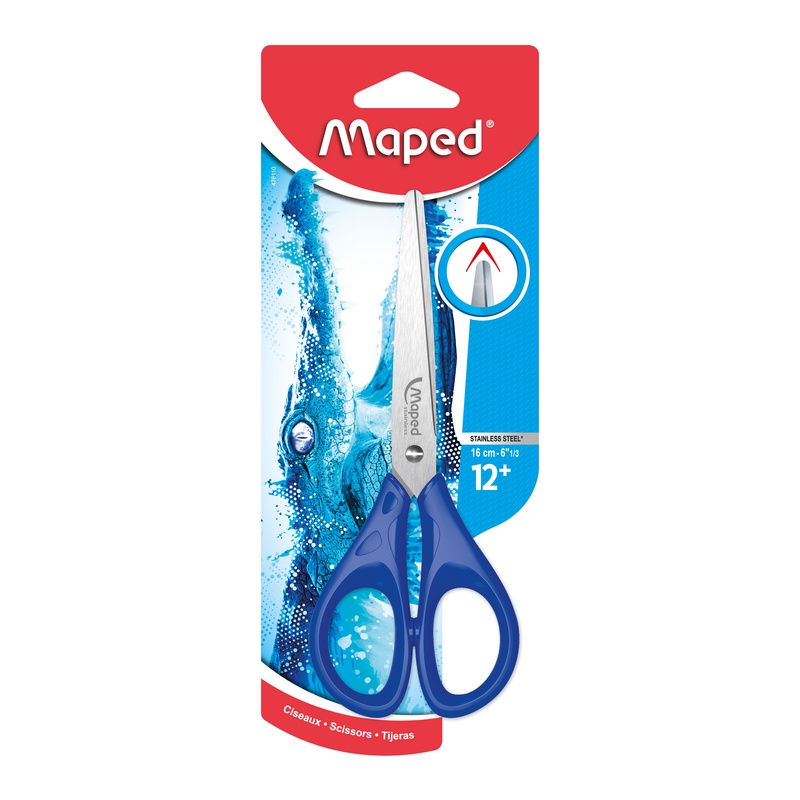 MAPED - Kéo PULSE Cá sấu đầu nhọn 16cm - 1 cái [Chính hãng]