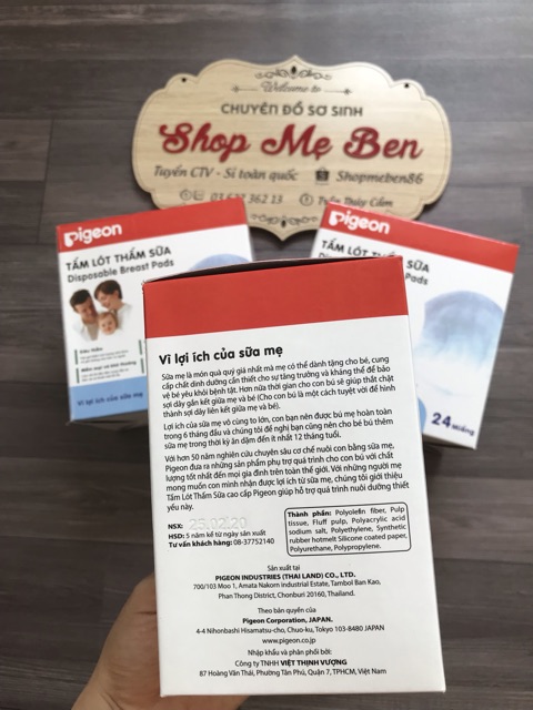 Lót thấm sữa Pigeon 24 miếng