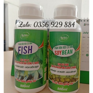 Combo 2 SP Phân bón: FISH (Siêu đạm cá - 500ml) và SOYBEAN (Đạm đậu nành - 500ml) cung cấp đầy đủ dinh dưỡng cho cây