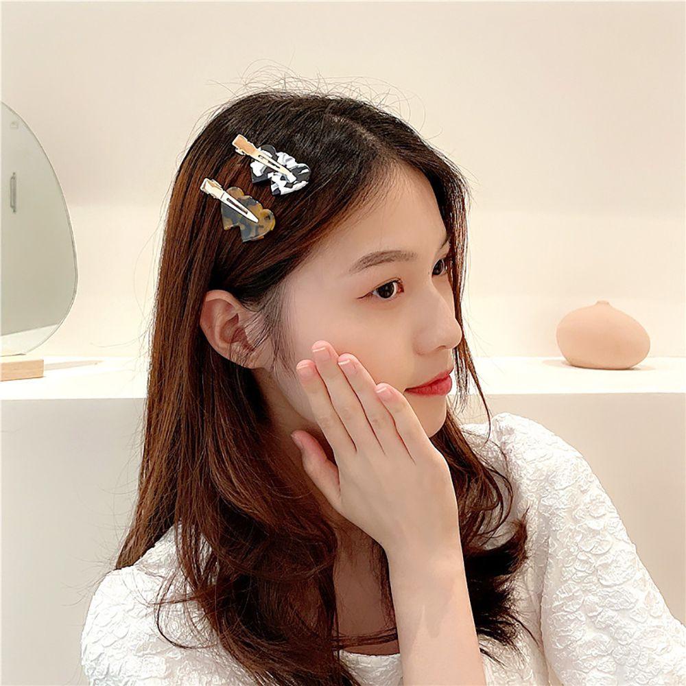 FORBETTER Kẹp Tóc Bên Hông Đính Hình Trái Tim Dễ Thương Ngọt Ngào Phong Cách Hàn Quốc