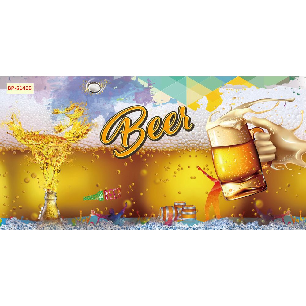 Tranh dán tường trang trí Nâng Cốc cùng chill hàng quán