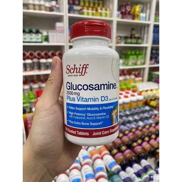 Glucosamine Schiff 1500mg plus MSM 2000mg plus D3 hỗ trợ xương khớp