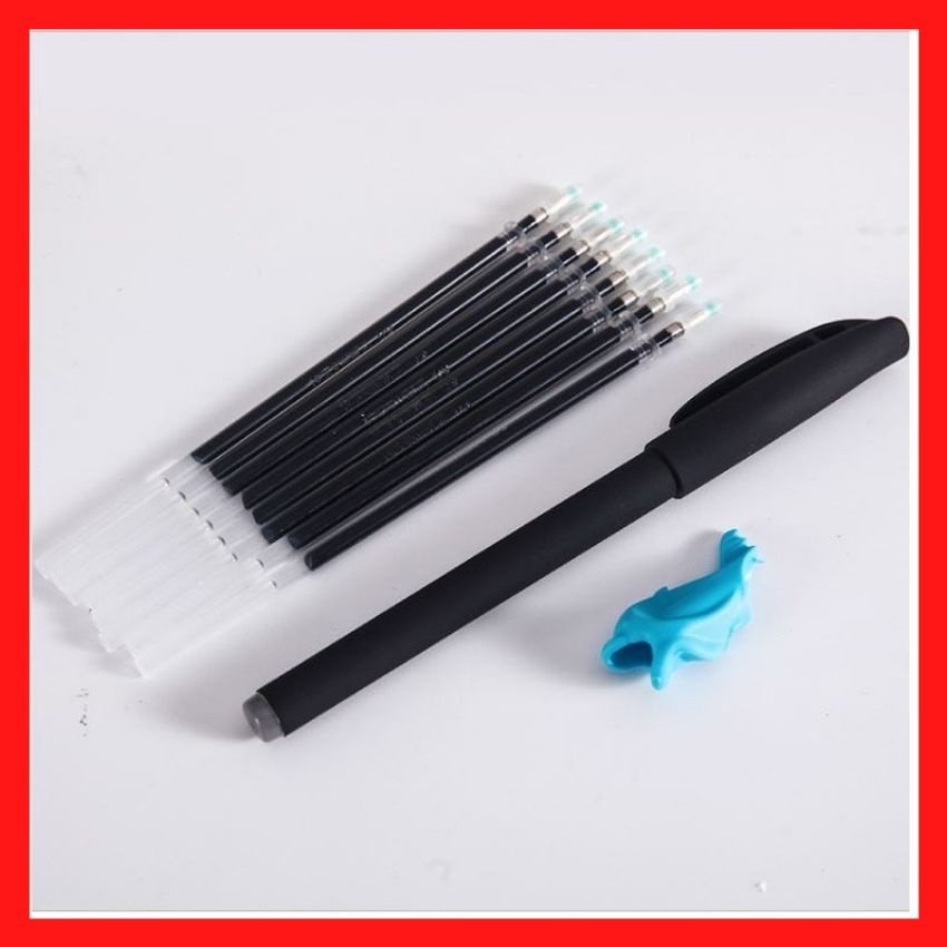 Combo Bút Tự Xóa Thần Kỳ, Gồm 3 Ngòi, 1 Đệm Bút và 1 Vỏ Bút chó Bé Tập Viết - Luyện Viết Chữ - Đồ Chơi