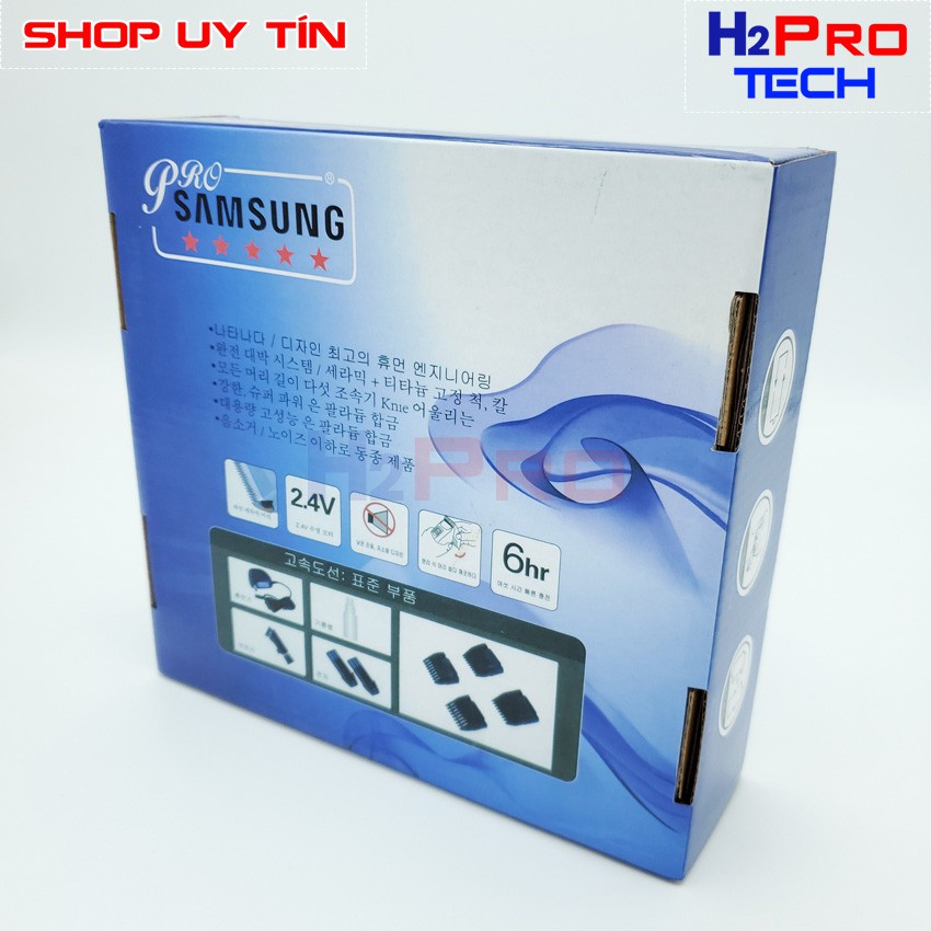 Tông đơ cắt tóc trẻ em SAMSUNG 388 PRO H2PRO, loại 2 pin, cắt sắc và êm ( tặng 4 cữ và 2 dock sạc trị giá 99K )