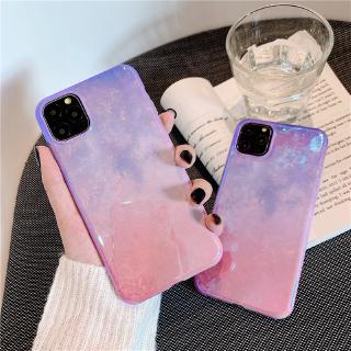 Ốp Điện Thoại Mềm Màu Xanh Dương / Tím Cho Iphone 11pro Max 7p Xs / Xr 8plus