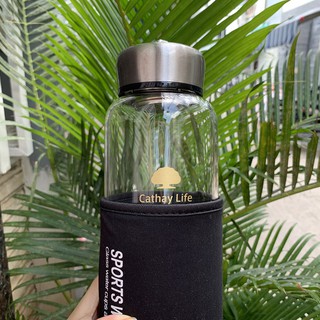 BÌNH THỦY TINH 1000ML IN LOGO CATHAY LIFE