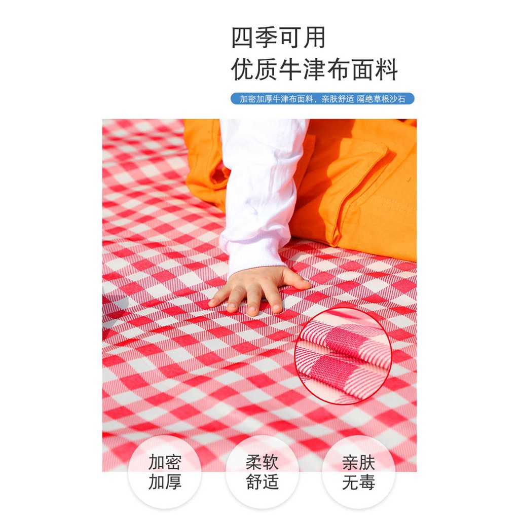 Thảm picnic cắm trại dã ngoại caro chống thấm gấp gọn tiện lợi mang đi [ có bảo hành] | BigBuy360 - bigbuy360.vn
