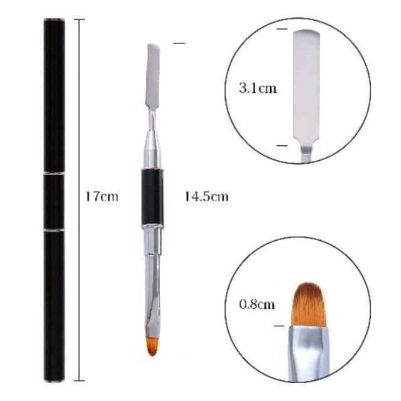 Cọ đắp gel 2 đầu có lắp