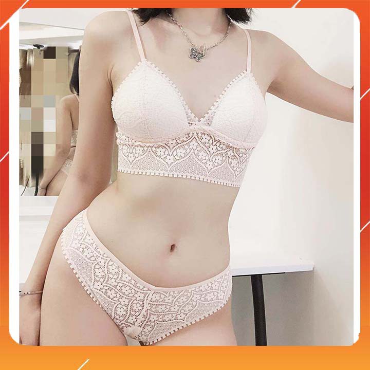 🍉RẺ NHẤT SHOPEE🍉Bộ bralette màu da không gọng có mút