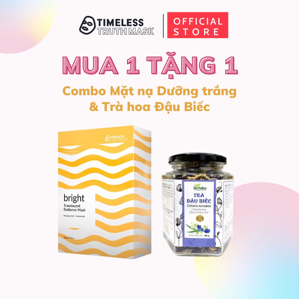 Combo mặt nạ sợi tơ dưỡng trắng collagen Timeless Truth Mask (kèm quà tặng)